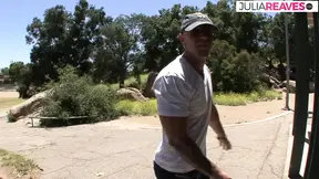 Sexy blonde rides huge cock in front of her watching husband