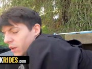 🚗💨 Ride Share Hookup: Horny Twink Picks Up Sexy Passenger and They End Up Fucking Raw 🤯👀