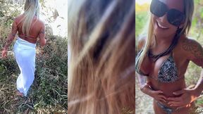 maite hedone viu a cobra no meio do mato... rs. chupou o pau, deu gostoso em cima do jetsky e ganhou leitinho na boca.