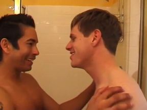 Hardcore Gay Anal Threesome In Shower