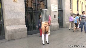 Spanish slave naked disgraced in public