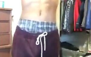 Muscular American-Chinese Twink Strips and Strokes