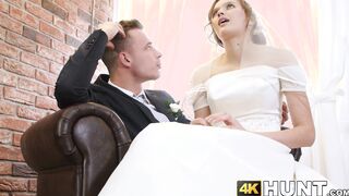 Beautiful bride fucks stranger while hubby cuckolds