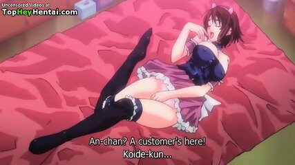 Hentai busty maid satisfies tiny guy