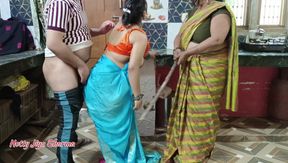 Kiran Bhabhi Fucked by Her Owner for Rent in Front of His Wife