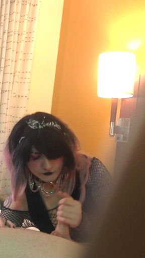 Goth Sissy Jade Madison Deepthroating Dick - Compilation 7
