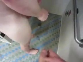 sucking off a stranger in men's shower