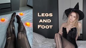 Ripping pantyhose, Legs & Feet Worship | Halloween edition, Witch outfit 🧙‍♀️🎃