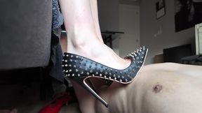 high quality, good lighting trampling and nipple play, spike shoes