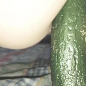 Pakistani Housewife Inserting Large Cucumber in Her Tight Anal