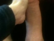 Edging then erupting cum without touching tip, ruined orgasm.