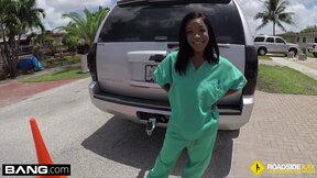 Smiley Nurse Banged For Roadside Assistence