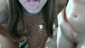 2 skinny webcam teens stroke each other's tight pussies