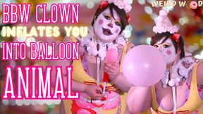 BBW Clown Domme Inflates You Into A Balloon Sideshow