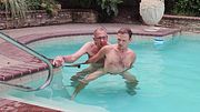 bb sex underwater Daddy JT does boy in pool!