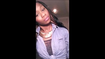 Young Black Teen does Camshow - BlacksOnMoms.co
