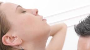 ”Hot lingerie Mishelle Klein riding big cock reverse cowgirl”