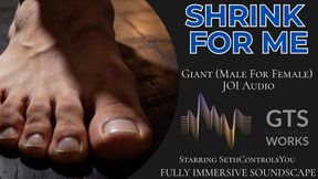 Female Macrophilia Shrinking Countdown by a Giant Scotsman - M4F Audio POV Orgasm Control Degradation by GTS Works (MP4)