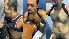 sexo no banheiro do terminal de onibus com o cobrador casado.