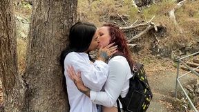 aussies girls get wild and fuck each other in the bush