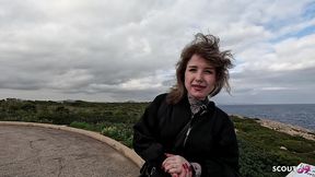 dirty curvy german teen talk to quick no condom beach fuck by stranger and let him cum in her mouth