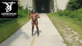 pretty & raw bts: chi chi shows off her sexy black lingerie and thick thighs