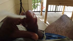 Adam Jaxx on the Apartment Balcony In Public!