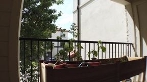 Adam Jaxx on the Apartment Balcony In Public!
