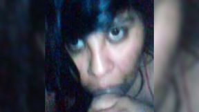 Big fat chick sucks my big cock like a fucking slut