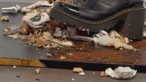 Cake crush on drone remains under my Dr martens