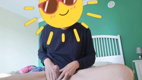 Hot Guy Gets up, Undresses, Ass Fingers Himself, Jerks off and Cums.