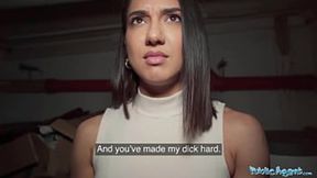 Public Agent Student sucks off a stranger when he offers her a fist full of cash