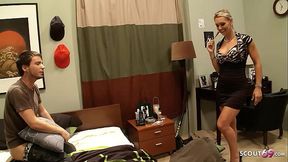 Sexy Step Mom Tanya Tate caught him Jerk and let him Fuck her to lost his Virginity