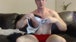 American Guy Strips and Shows Off Hole