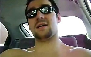 Horny Verbal Dude Jerks Off & Cums in Car