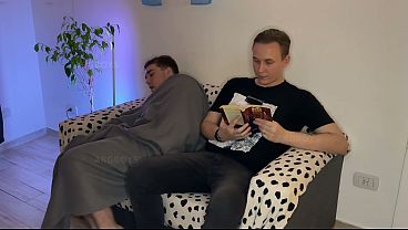 Step-Brother got Caught Jerking off his Big Cock