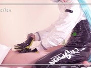 【Hatsune Miku】💙Creampie in Leggings, Race queen cosplayer, hentai japanese shemale cosplay 5