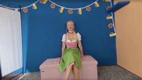 Herrin im Dirndl lsst Dich wichsen