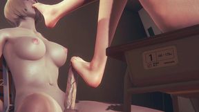 hentai uncensored futanari - nagisa footjob to futanari - japanese asian manga anime game porn