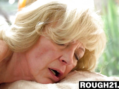 Fine granny Szuzanne rides young rod like a pro slut