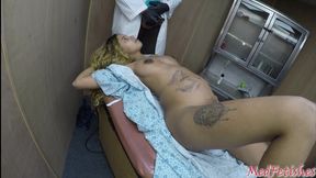 Examining the Pregnant African American Doctor's Pussy