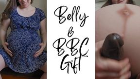 Belly & BBC Gift - A futanari jerk off scene featuring Belly Fetish, Pregnant Belly, Futa, and Squirting Dildo ft MILF Sassypantz