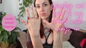 Worship and cum to my hands with rings on smaller file version mp4