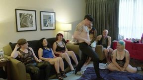 Vanessa Cliff joins the party and gets naughty with the stripper in B-Day Party Queer Orgy - Cliff Media