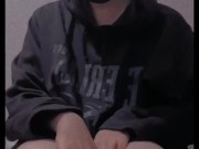 Cute Doomer Femboy shows off while listening to Viking Metal