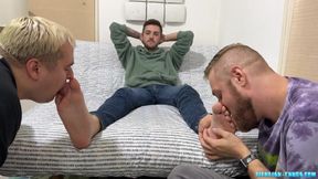 Bounded Ticklish Adventure cumming under feet worship