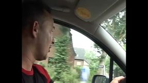 Redhead MILF with glasses loves car sex