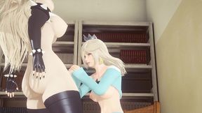 mario bross hentai - rosalina jerk off bowssette futanari s dick - japanese asian manga anime game porn