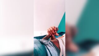 Insatiable hard-core Jurking my big black cock
