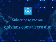 Russian teen with a huge dick shows up in different underpants and cums on camera